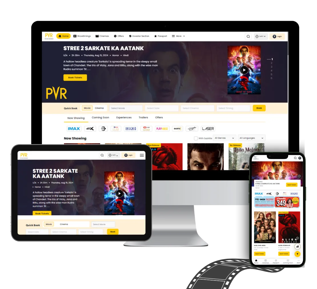 PVR Cinemas Website